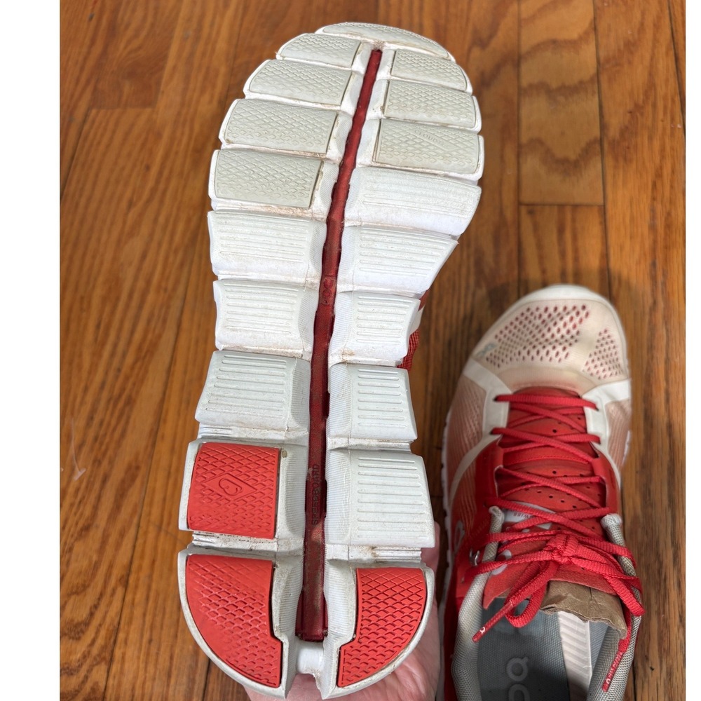 On Running Cloudflow Orange Rust White Sneakers W… - image 7